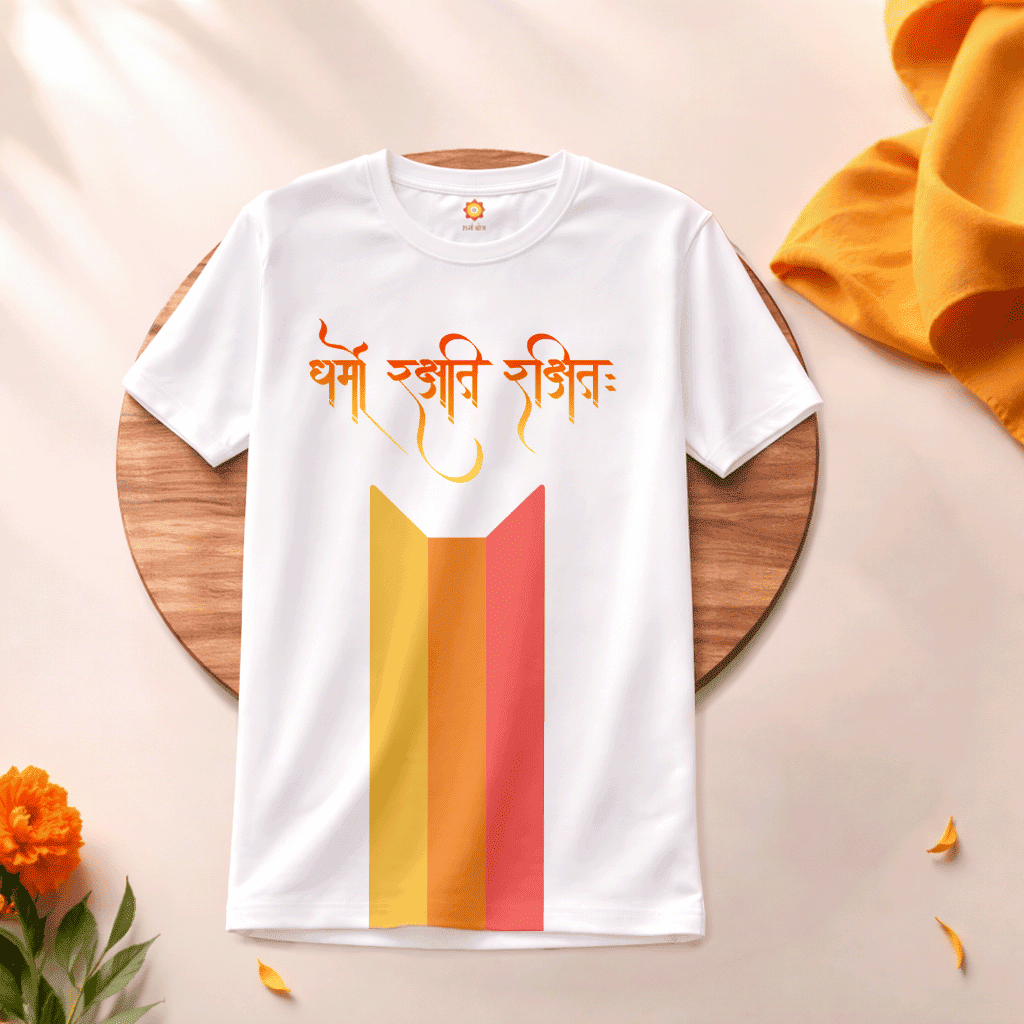 'धर्मो रक्षति रक्षितः' Quote Printed T-Shirt