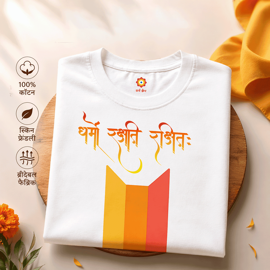 'धर्मो रक्षति रक्षितः' Quote Printed T-Shirt